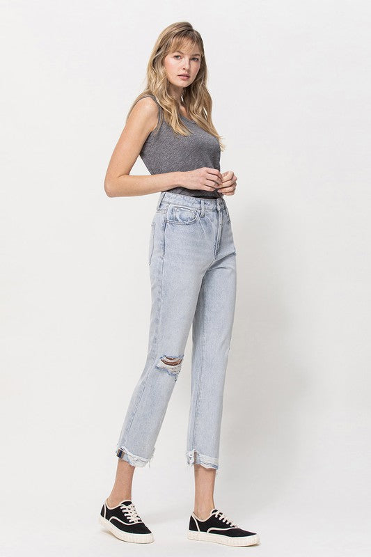 Relaxed Cuffed Straight Jeans