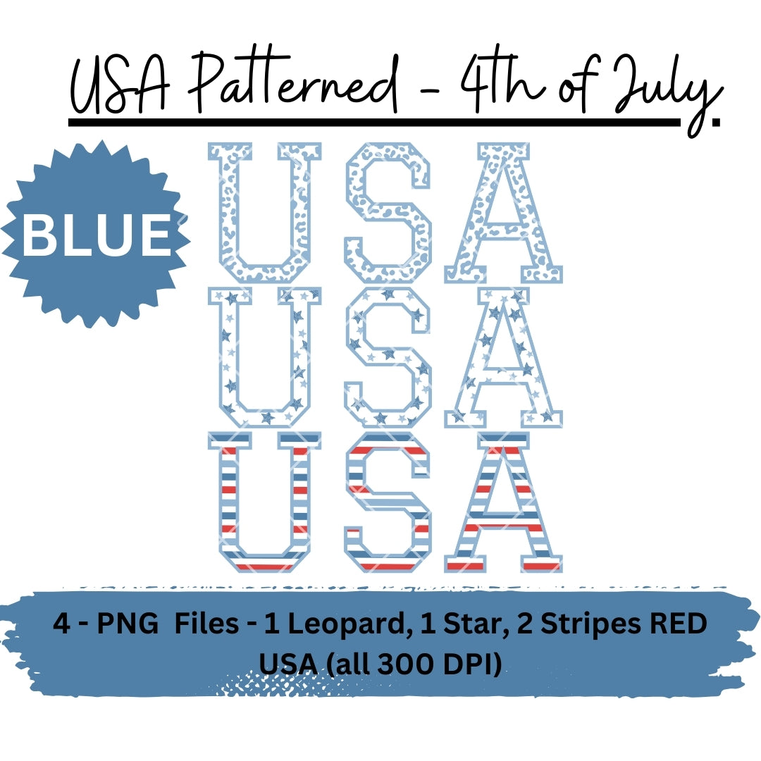 USA - 4th of July PNG - 4 Patterns