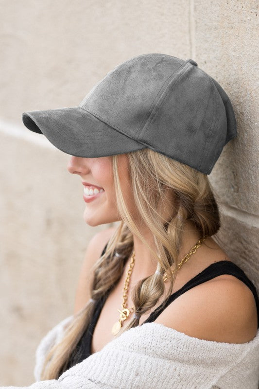 Suede Boyfriend Ball Cap
