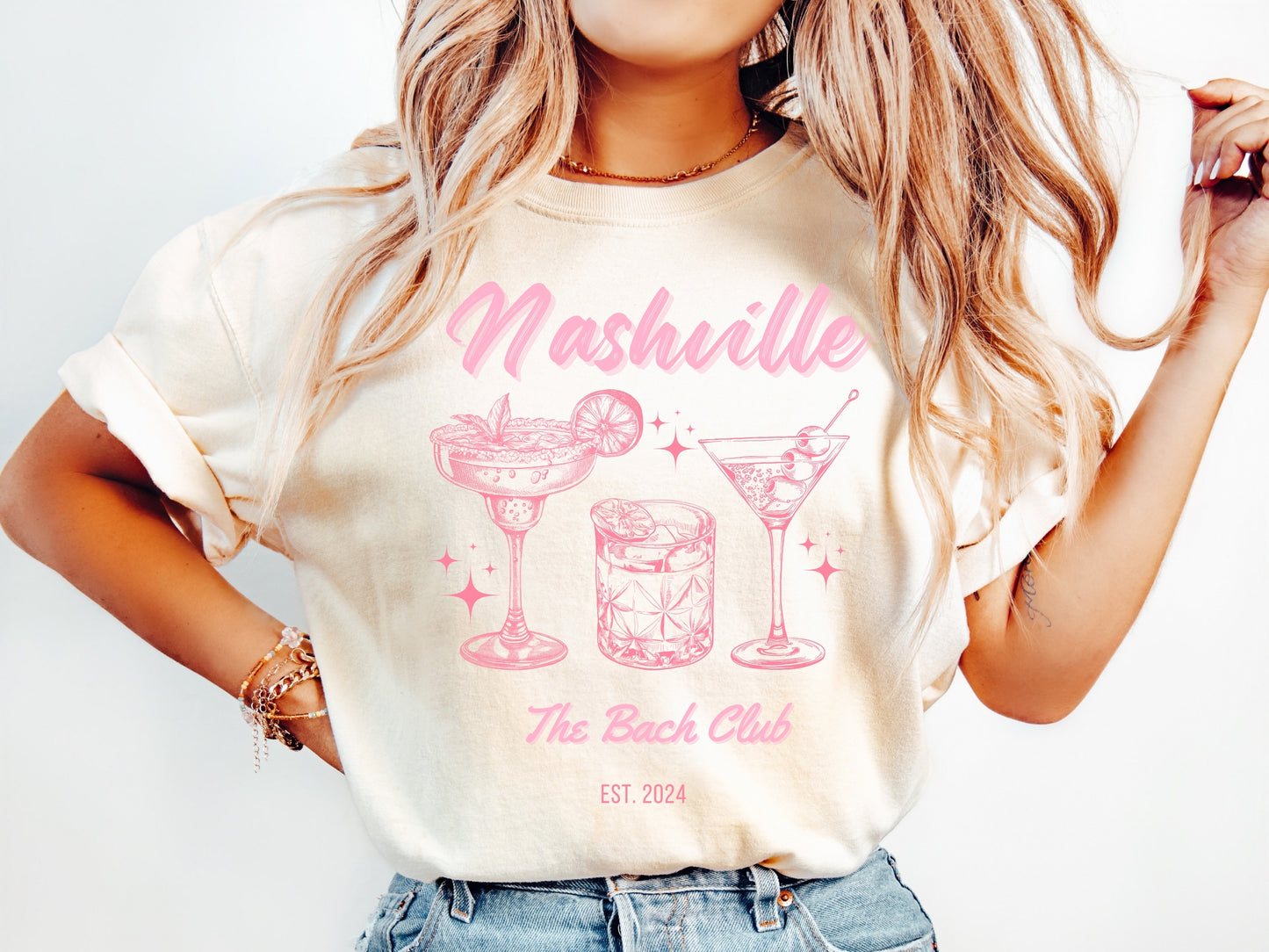 Nashville Bachelorette Trip | Pink | Comfort Colors Tee