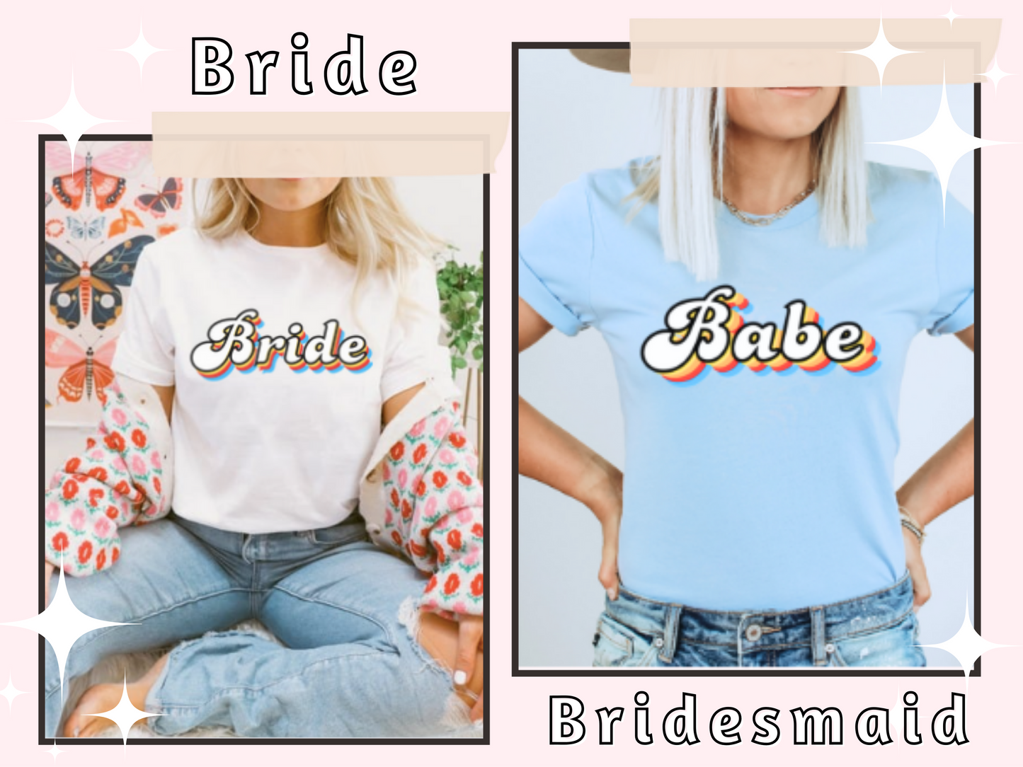 Groovy Rainbow Bride T-Shirt | Bella + Canvas
