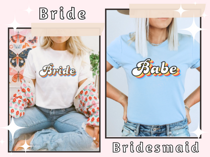 Groovy Rainbow Bride T-Shirt | Bella + Canvas