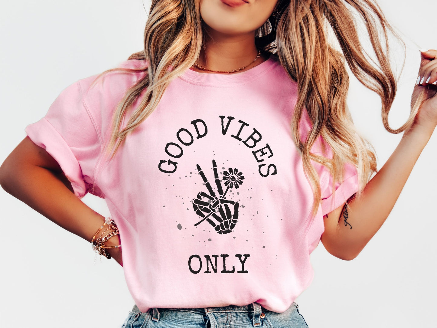 Good Vibes Only T-Shirt - Black Writing