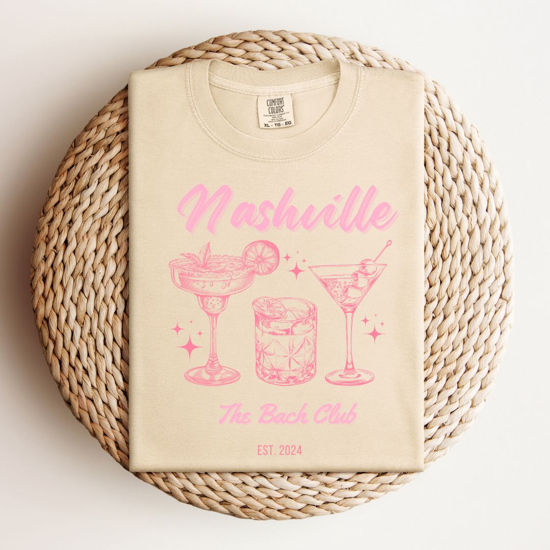 Nashville Bachelorette Trip | Pink | Comfort Colors Tee