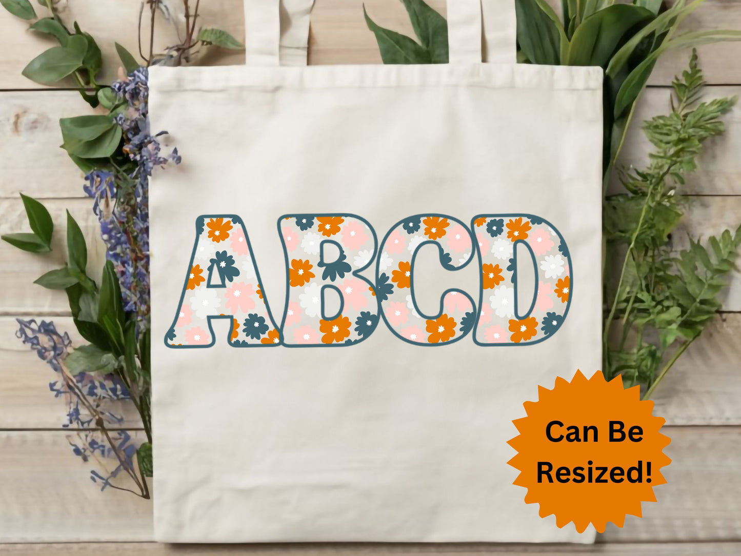 Wild Flower Alphabet | PNG | Digital Download