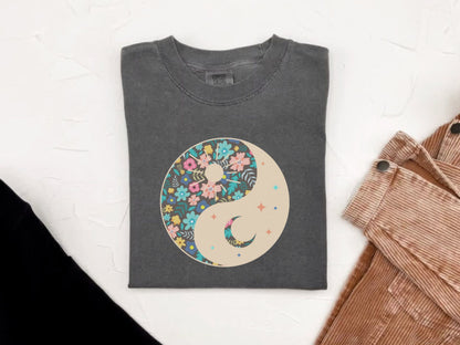 Floral Yin and Yang T-Shirt