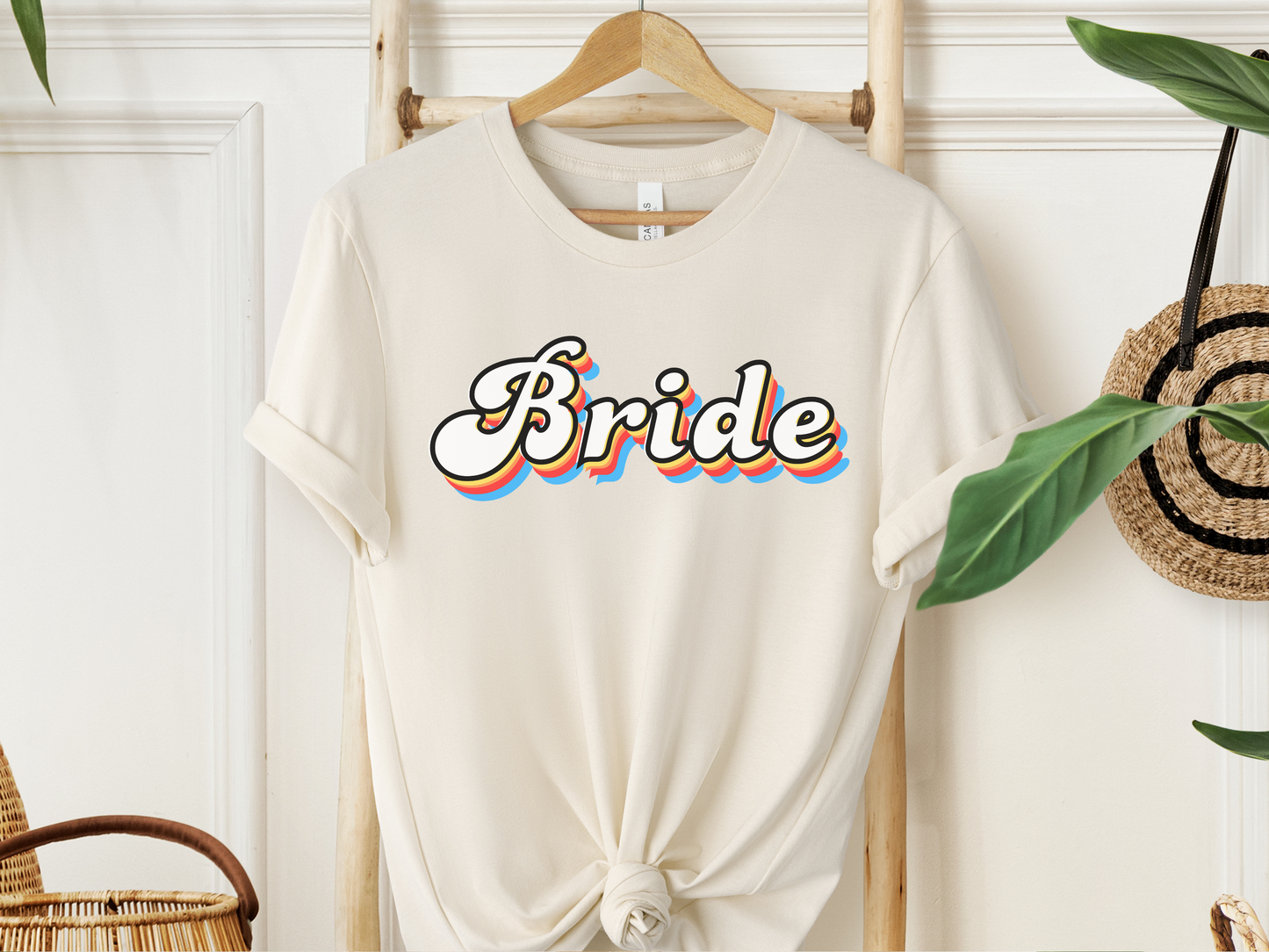 Groovy Rainbow Bride T-Shirt | Bella + Canvas
