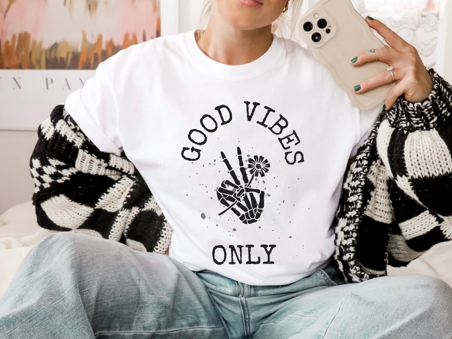 Good Vibes Only T-Shirt - Black Writing