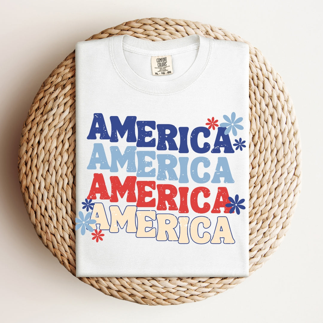 Stacked America | 4th of July | Comfort Colors T-Shirt