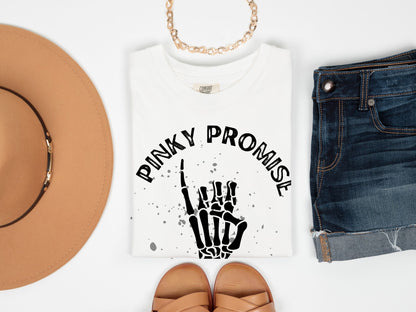 Pinky Promise T-Shirt | Black Writing