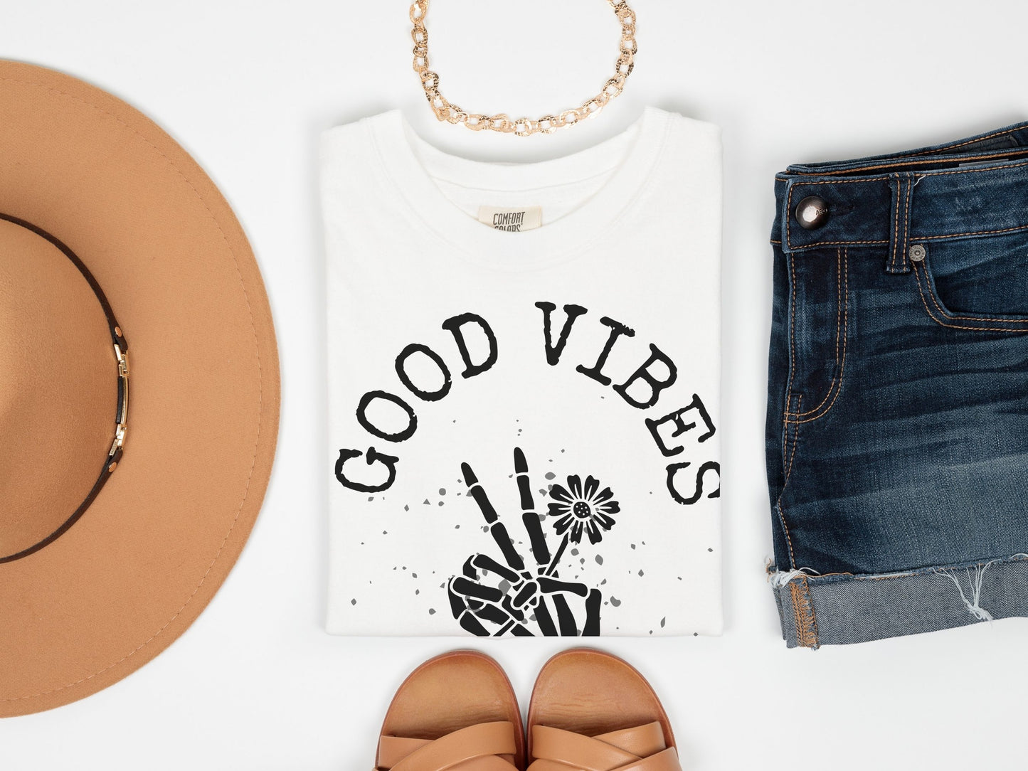 Good Vibes Only T-Shirt - Black Writing