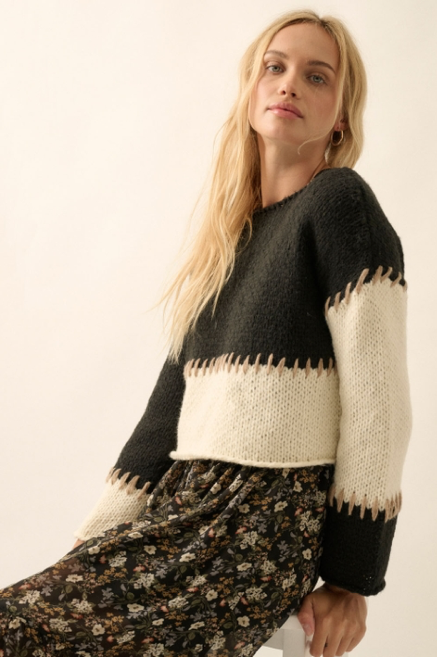 Stitch Block Sweater