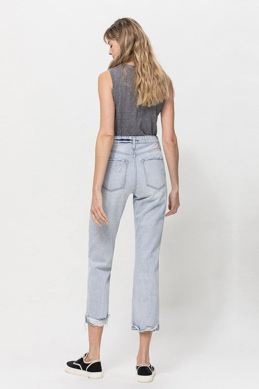 Relaxed Cuffed Straight Jeans