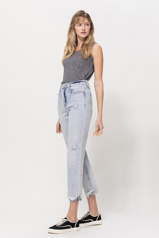 Relaxed Cuffed Straight Jeans