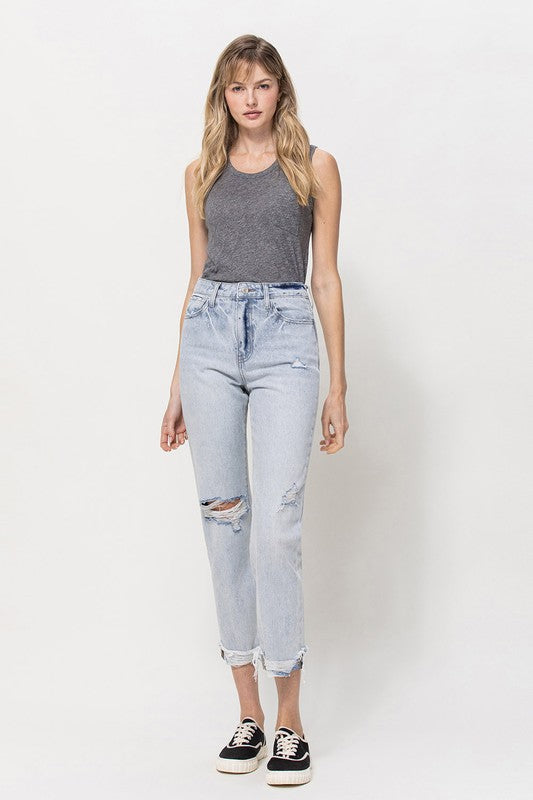 Relaxed Cuffed Straight Jeans