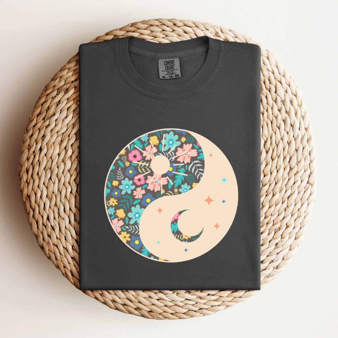 Floral Yin and Yang T-Shirt