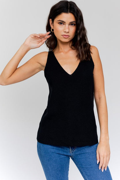 V Neck Knit Tank