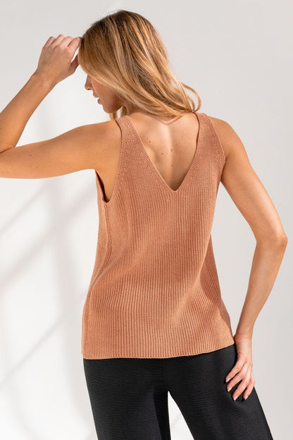 V Neck Knit Tank