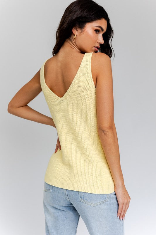 V Neck Knit Tank