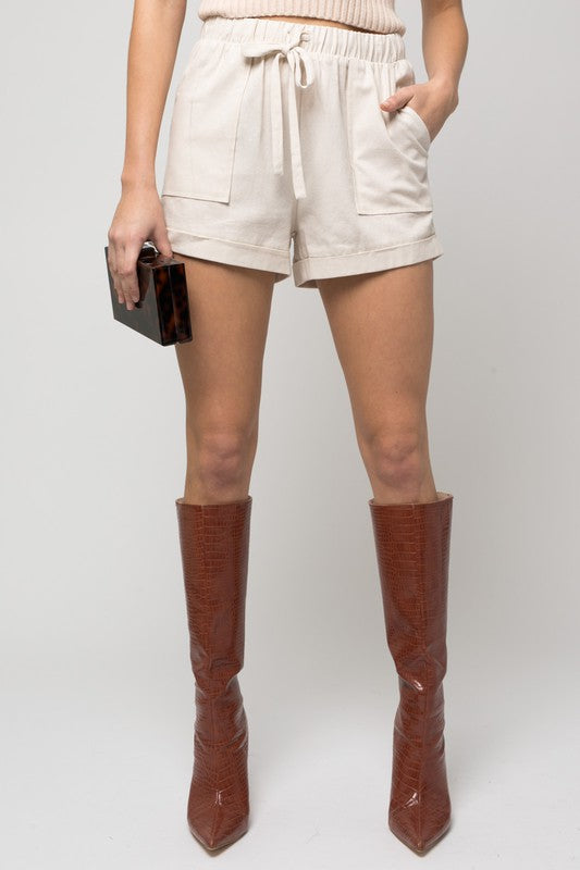 Linen Tie Shorts