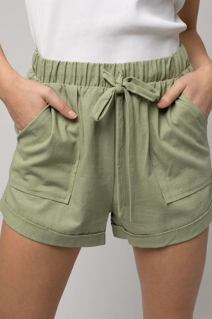 Linen Tie Shorts