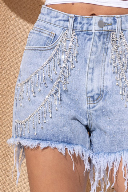 Gem Denim Shorts