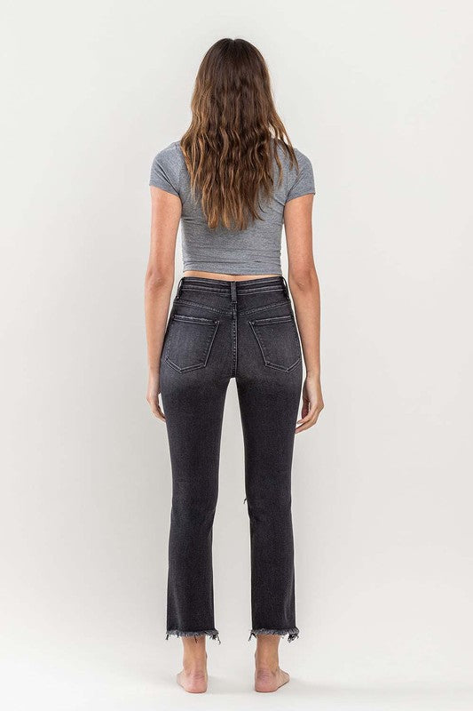 Dark Washed Slim Straight Jeans