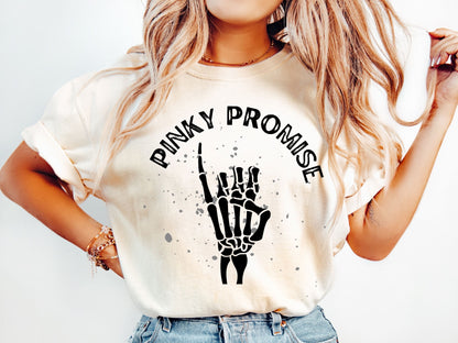 Pinky Promise T-Shirt | Black Writing