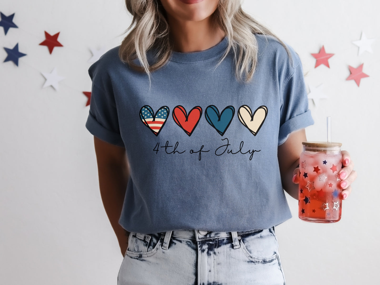 4th of July Hearts | Comfort Colors T-Shirt