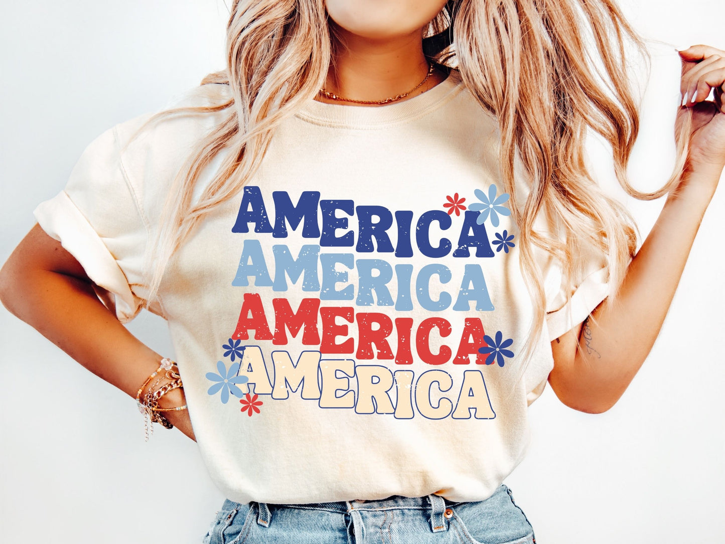 Stacked America | 4th of July | Comfort Colors T-Shirt