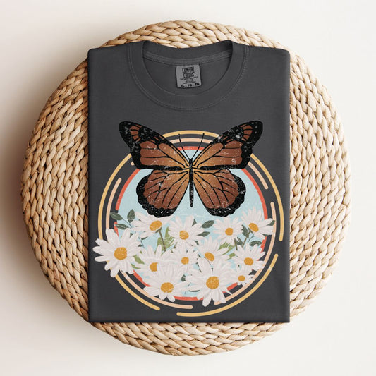 Butterfly Floral Distressed | Comfort Colors Tee