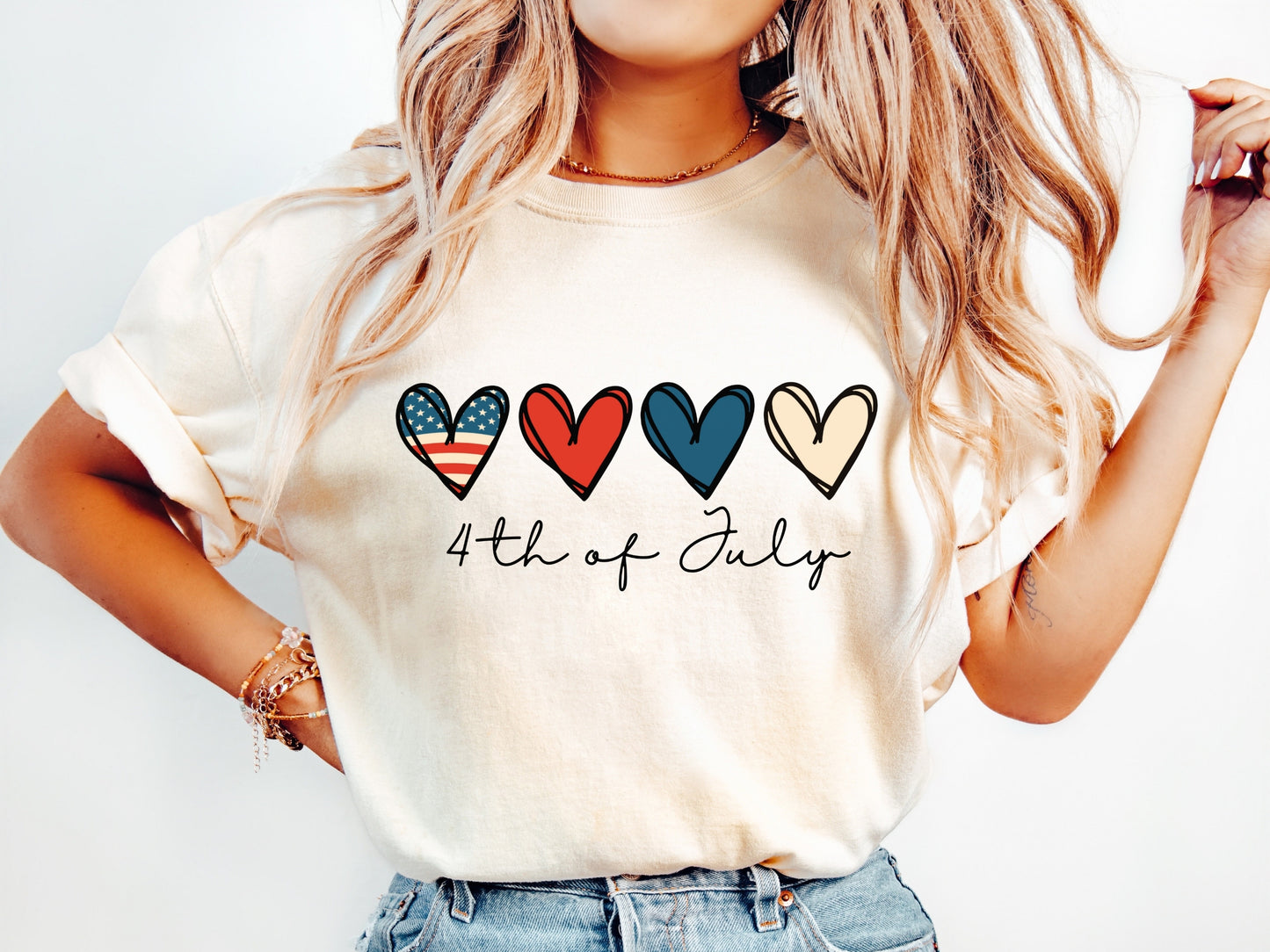 4th of July Hearts | Comfort Colors T-Shirt