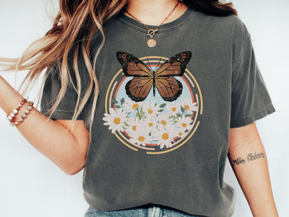 Butterfly Floral Distressed | Comfort Colors Tee