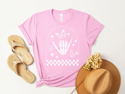 Edgy Skeleton Hand Shirt - Bella + Canvas