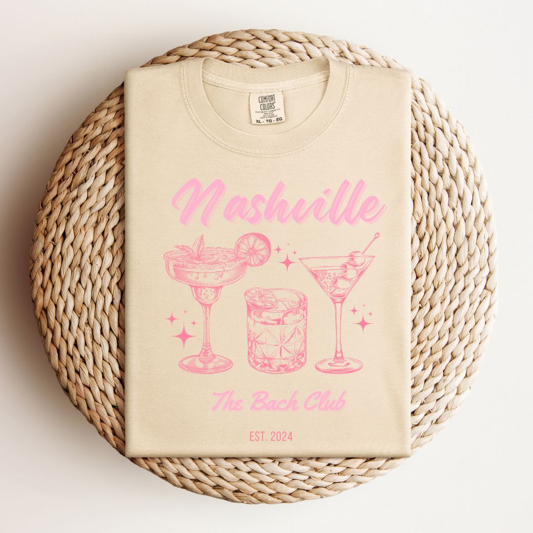 Nashville Bachelorette Trip | Pink  | Comfort Colors Tee