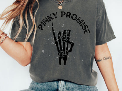 Pinky Promise T-Shirt | Black Writing