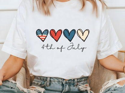 4th of July Hearts | Comfort Colors T-Shirt