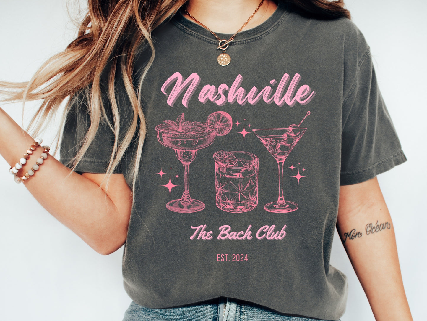 Nashville Bachelorette Trip | Pink  | Comfort Colors Tee