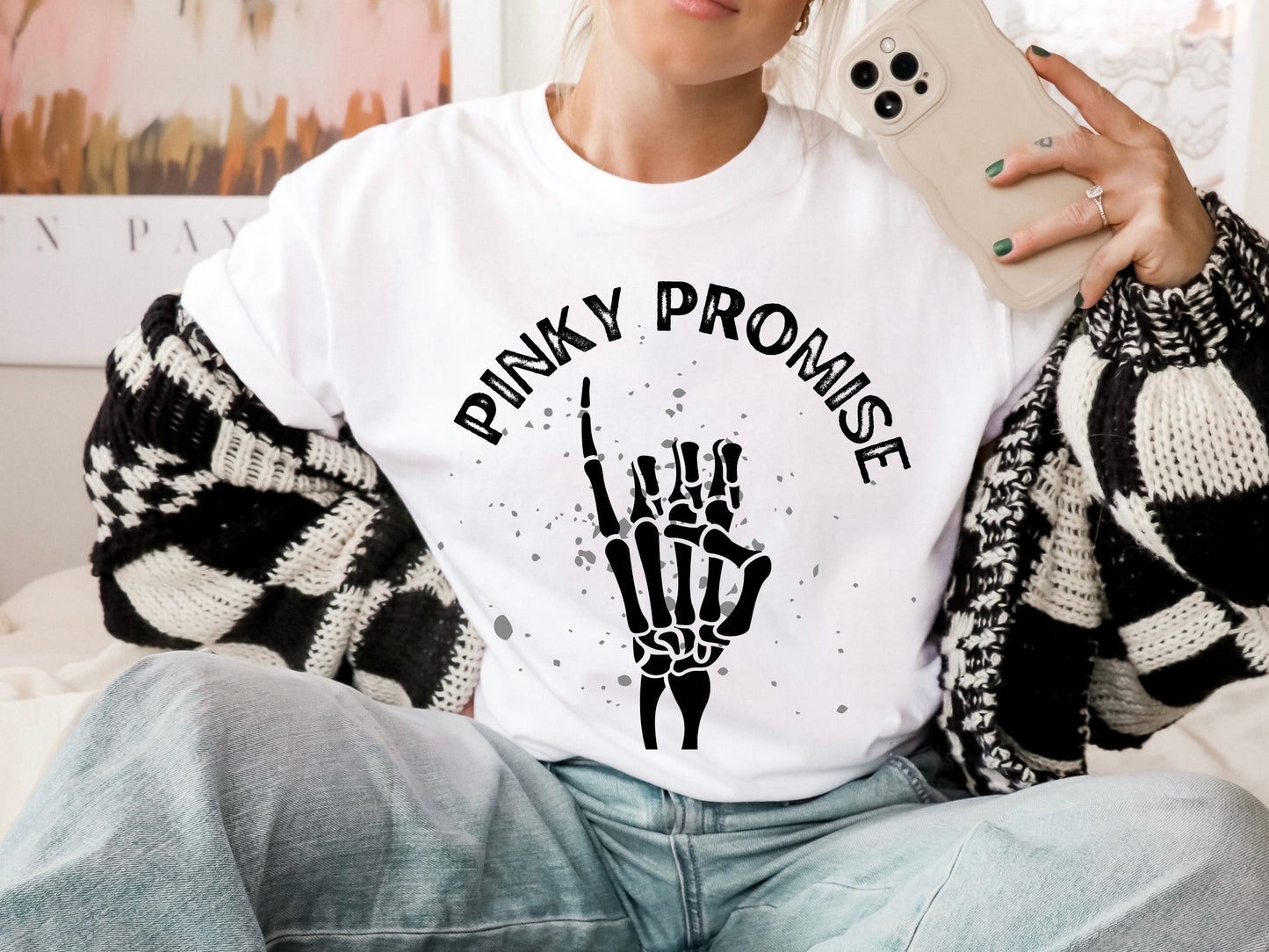 Pinky Promise T-Shirt | Black Writing