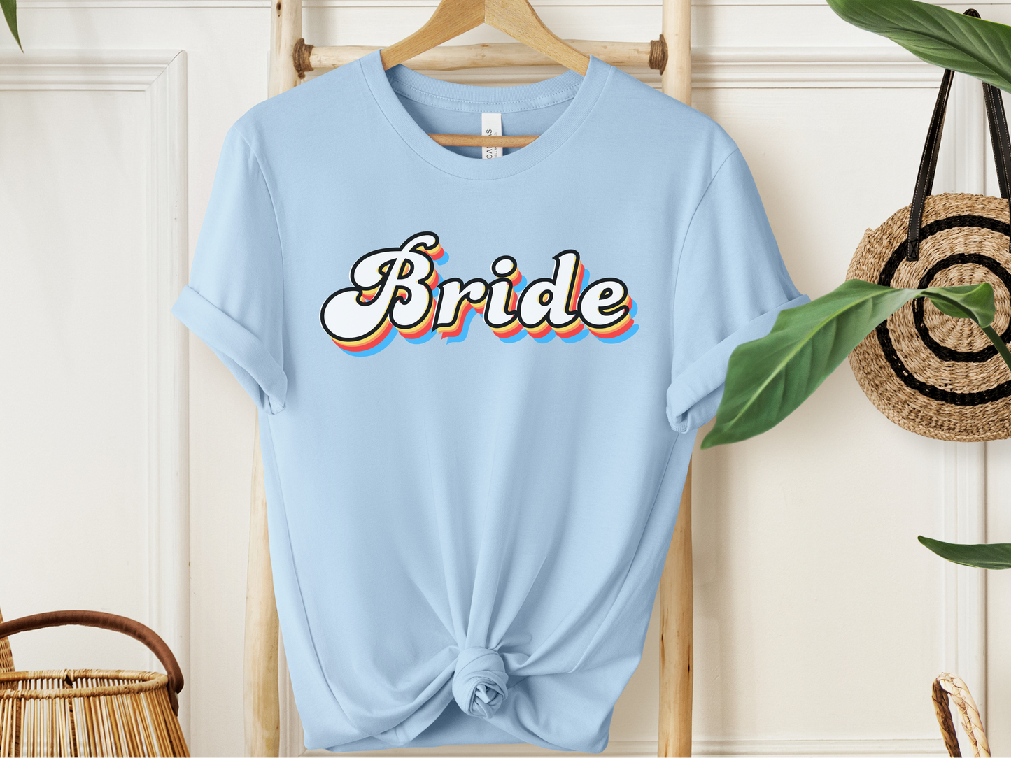 Groovy Rainbow Bride T-Shirt | Bella + Canvas