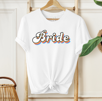 Groovy Rainbow Bride T-Shirt | Bella + Canvas