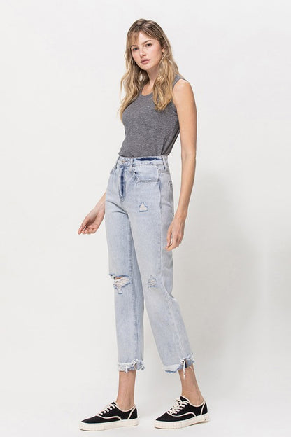 Relaxed Cuffed Straight Jeans