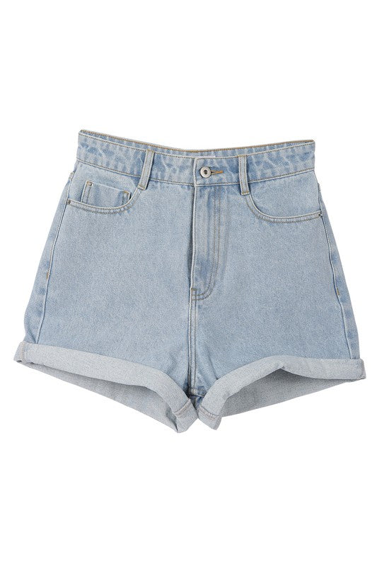 Rolled High Waisted Shorts