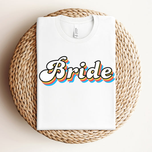 Groovy Rainbow Bride T-Shirt | Bella + Canvas